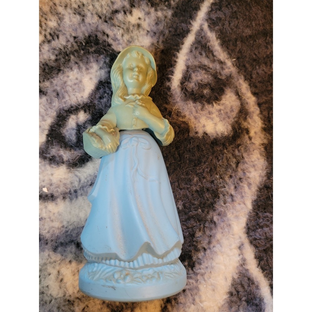 Avon‎ Colonial Lady Bottle Empty Blue Milk Glass 1970s